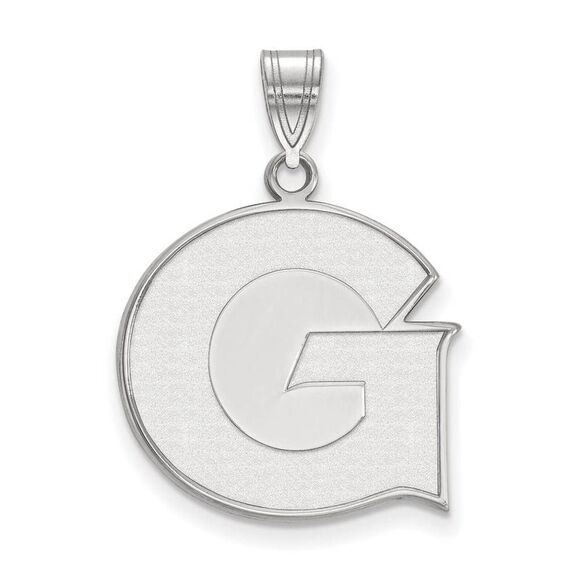 14k White Gold Georgetown U Large Initial G Pendant